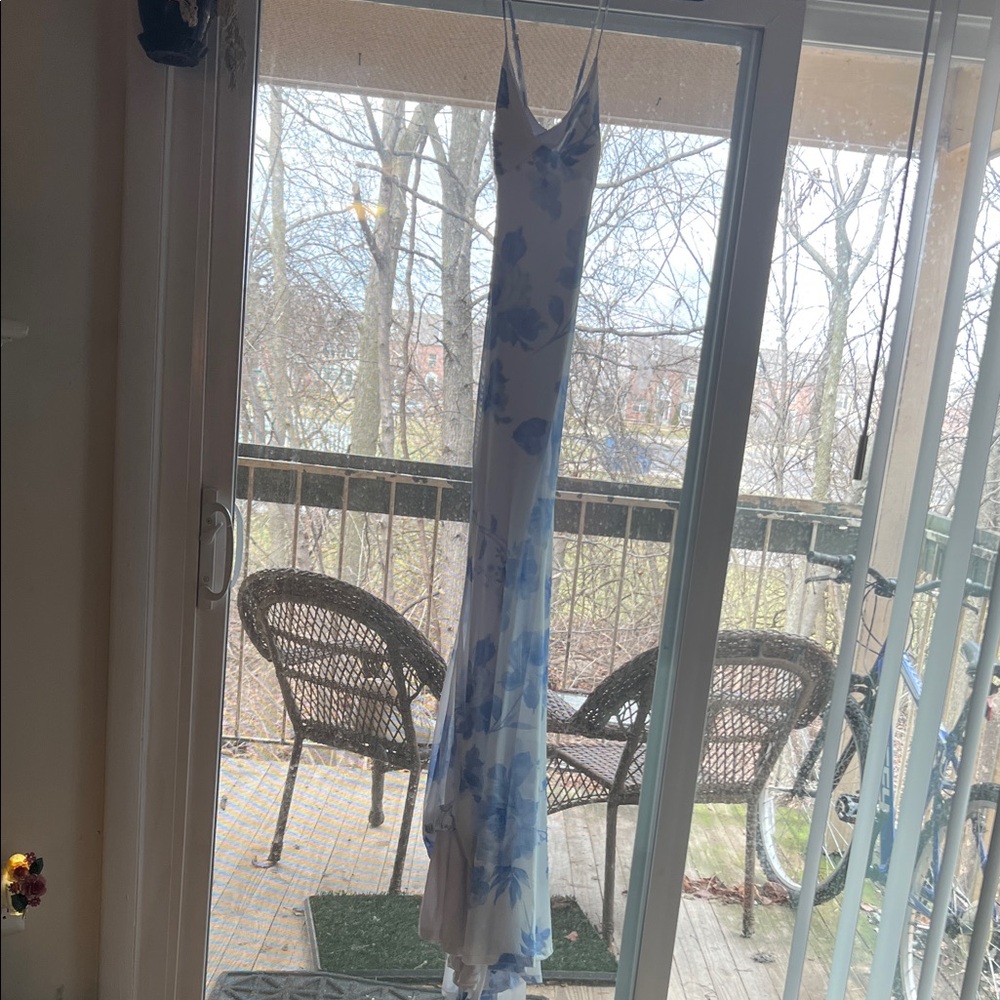 Windsor Blue and White Floral Slip Dress